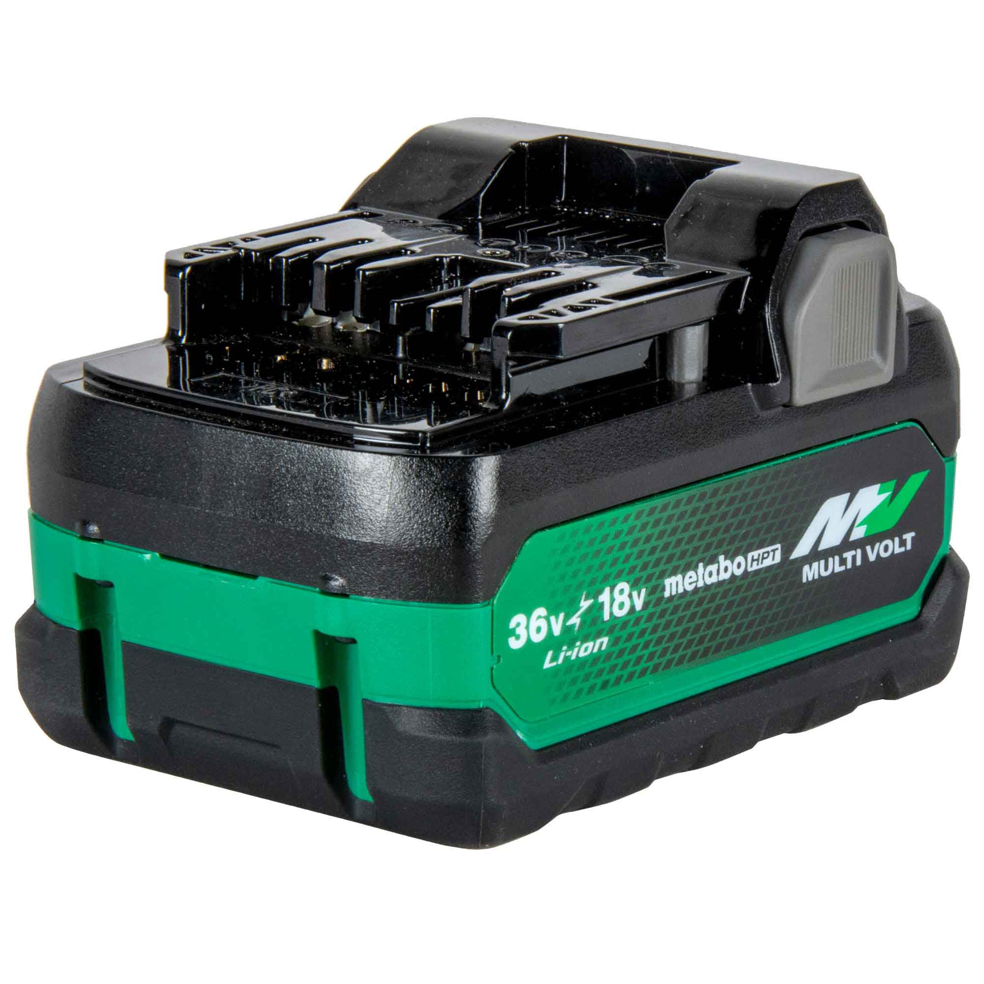 Batería Recargable METABO HPT 382309M 36V 5.0Ah MultiVolt Color Negro y Verde con Indicador