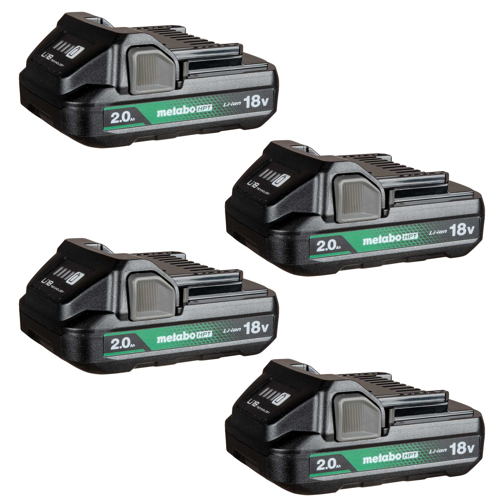 Batería Recargable METABO HPT 382311M 18V Paquete de 4 Unidades Color Negro con Celdas de Litio