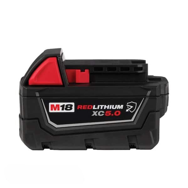 Batería Recargable MILWAUKEE M18 48-11-1850R Resistente a Químicos 5.0Ah Color Rojo y Negro