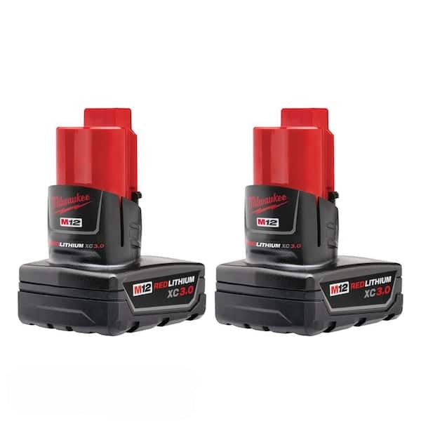 Batería Recargable MILWAUKEE M12 48-11-2412 3.0Ah High Output Color Rojo con Diseño Compacto