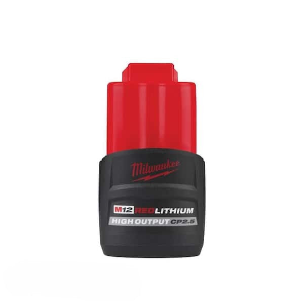 Batería Recargable MILWAUKEE M12 48-11-2425 High Output 2.5Ah Color Rojo con Diseño Compacto