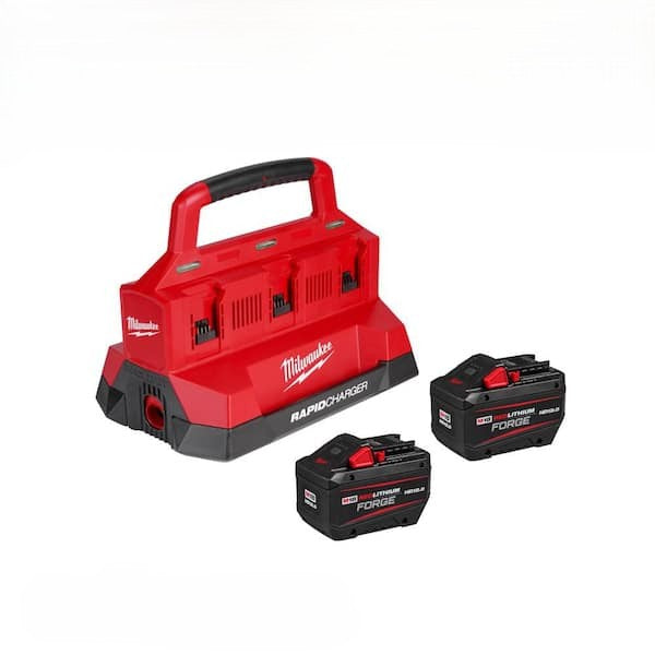 Batería Recargable MILWAUKEE M18 48-59-1842F Kit FORGE con Cargador y Celdas de Litio Color Rojo