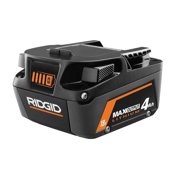 Batería Recargable RIDGID AC840040 Profesional 18V 4.0Ah Color Naranja con Indicador LED