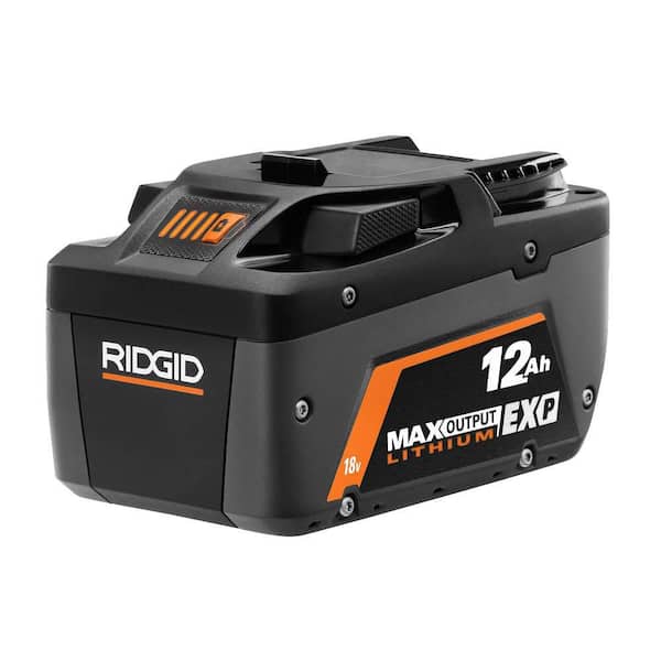 Batería Recargable RIDGID AC840120 Alta Capacidad 12.0Ah Color Naranja con Monitor de Carga