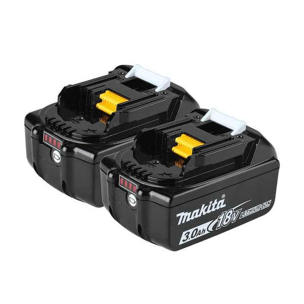 Batería Recargable MAKITA LXT BL1830B-2 Paquete de 2 Unidades 3.0Ah Color Azul Turquesa y Negro
