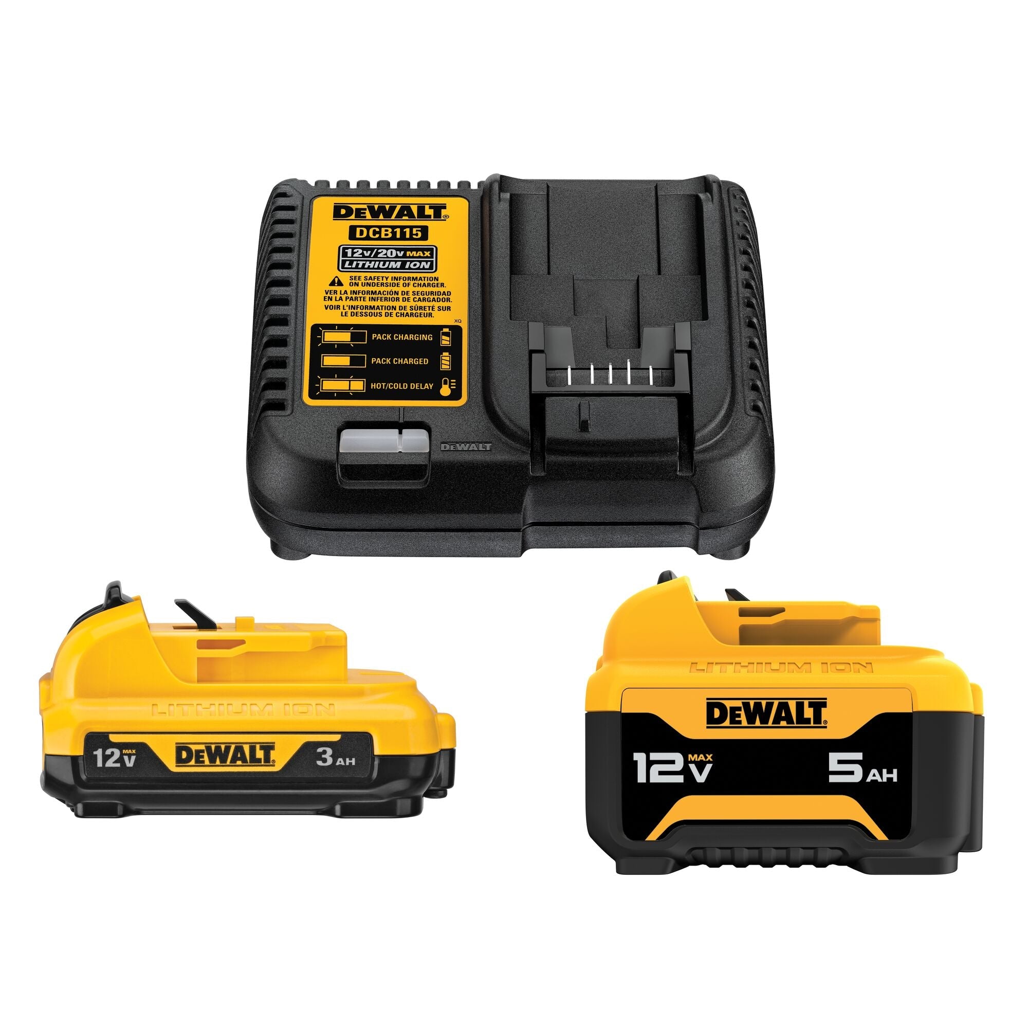 Batería Recargable DEWALT 12V MAX DCB135C Kit con Cargador y Celdas de Litio Color Negro