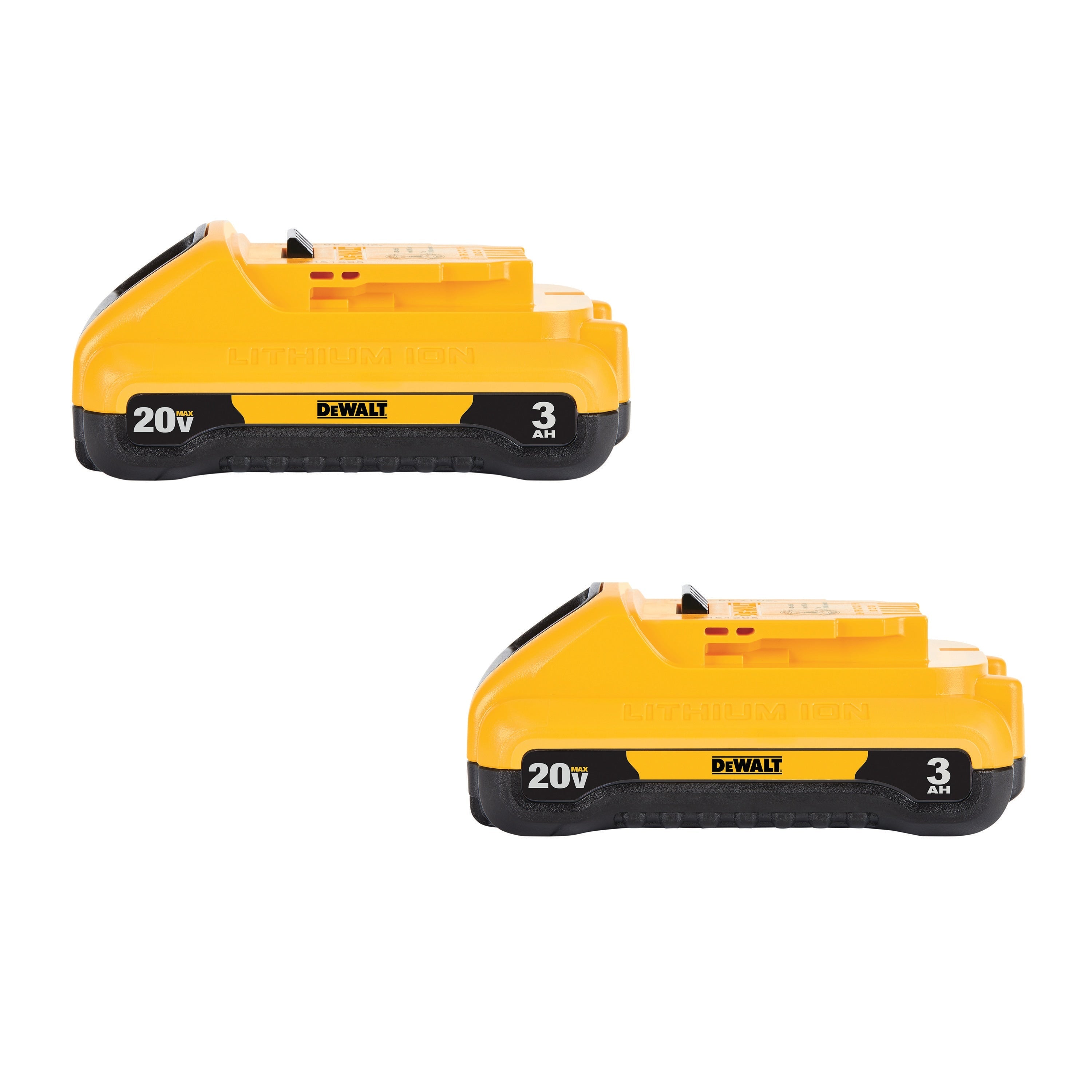 Batería Recargable DEWALT 20V DCB230-2 Paquete de 2 Unidades 3.0Ah Slim Color Amarillo y Negro
