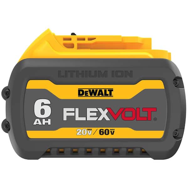 Batería Recargable DEWALT FLEXVOLT DCB606 60V MAX 6.0Ah Color Amarillo con Estructura Robusta