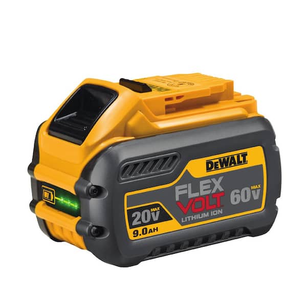 Batería Recargable DEWALT FLEXVOLT DCB609 20V/60V 9.0Ah Color Amarillo con Indicador de Carga LED