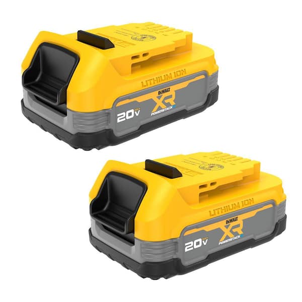 Batería Recargable DEWALT Powerstack DCBP034-2 Paquete de 2 Unidades 1.7Ah Compacta Amarilla