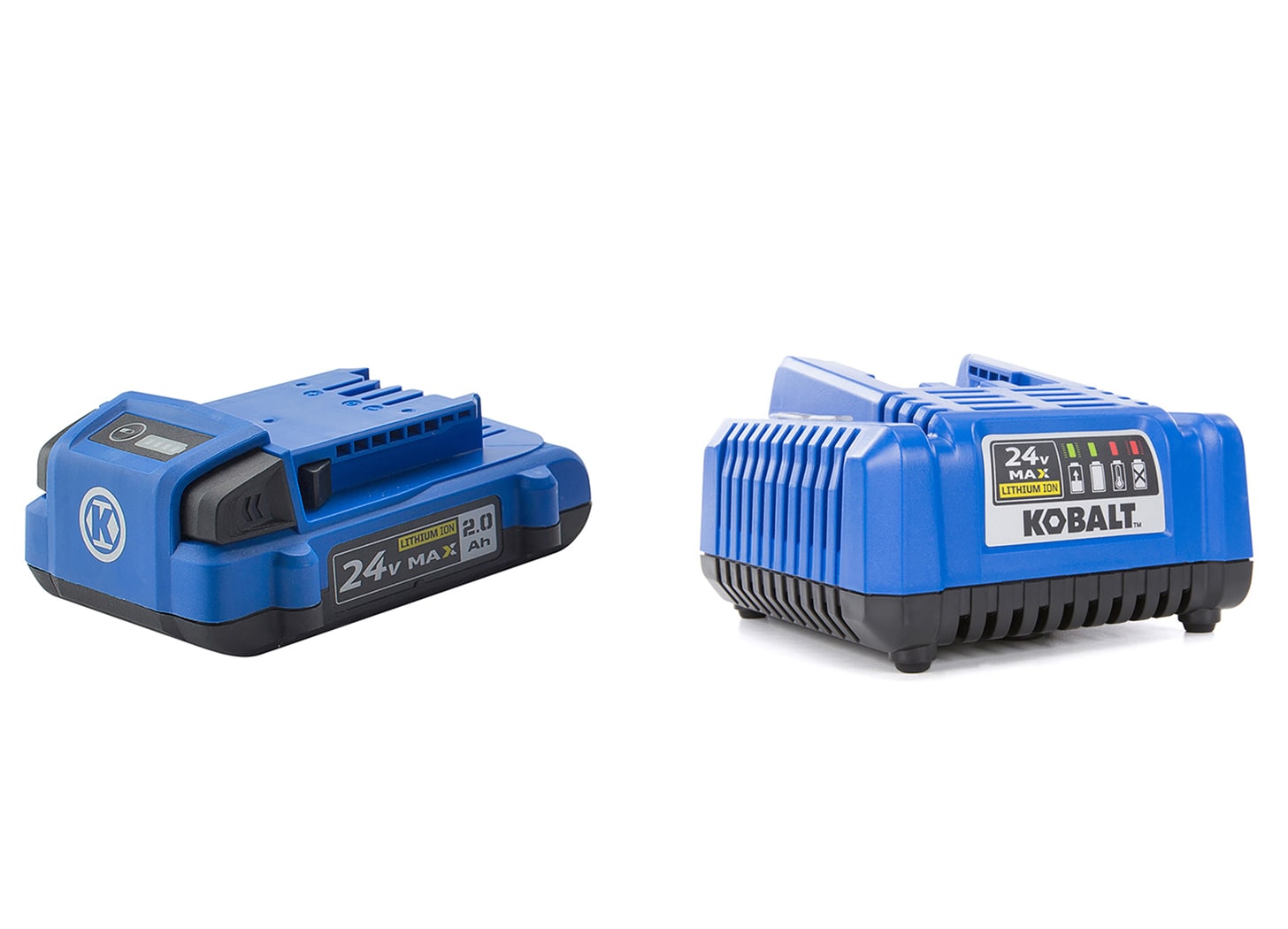 Batería Recargable KOBALT 24V KBC 1224-03 2.0Ah Color Azul con Indicador de Carga Digital