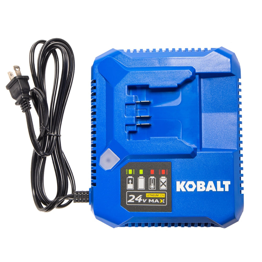 Cargador de Baterías KOBALT 24V KCH 2411-03 Color Azul con Luces LED Indicadoras de Carga