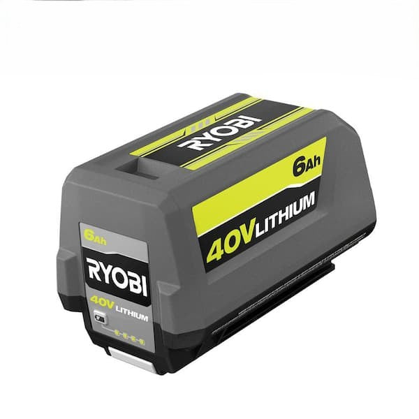 Batería Recargable RYOBI 40V OP4060A1 6.0Ah Alta Capacidad Color Verde con Monitor de Carga LED