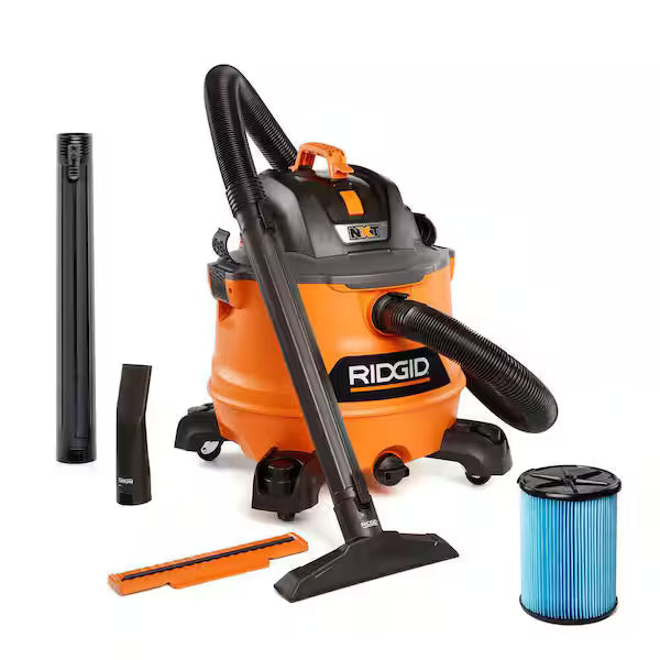 Aspiradora para Taller RIDGID HD1400 14 Gal 6.0 HP Pico NXT con Filtro y Accesorios