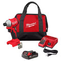 Atornillador de Impacto Compacto MILWAUKEE M18 3650-21P Kit con Batería 2.0Ah y Gancho de Metal