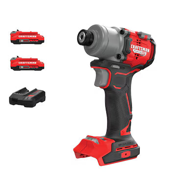 Atornillador de Impacto CRAFTSMAN CMCF830D2 V20 RP 1/4 Pulgada Kit Completo