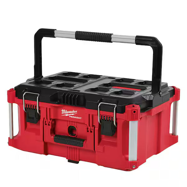 Caja de Herramientas Grande MILWAUKEE PACKOUT 48-22-8425 22 Pulg Sistema Modular Portátil Rojo