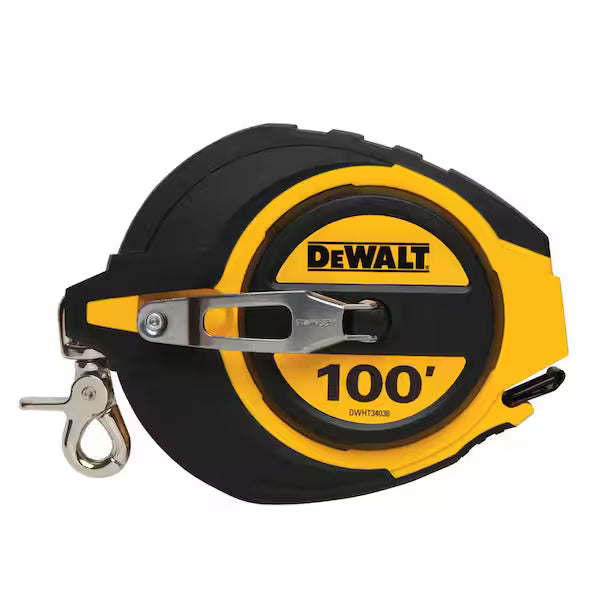 Cinta Métrica Larga DEWALT DWHT34036L 100 Pies Carcasa Metálica Color Amarillo
