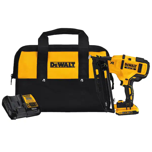 Clavadora de Acabado Angular DEWALT 20V MAX XR DCN660D1 16 GA con Batería y Bolsa