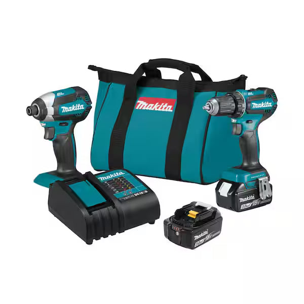 Combo Brushless MAKITA XT281S Taladro y Atornillador Impacto 2 Baterías 3.0Ah y Bolsa