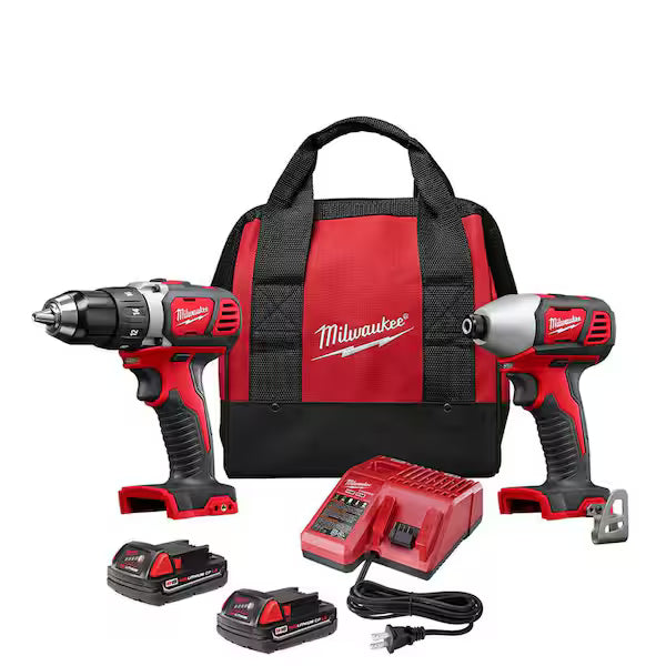 Combo Taladro Atornillador MILWAUKEE M18 2691-22 Kit Completo Dos Herramientas y Maletín