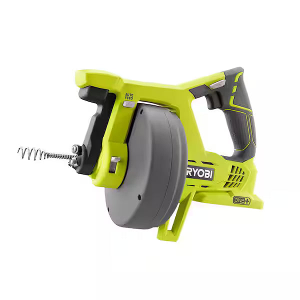 Desazolve Inalámbrico RYOBI ONE+ P4001 Drain Auger 18V con Cable Enrollado sin Batería