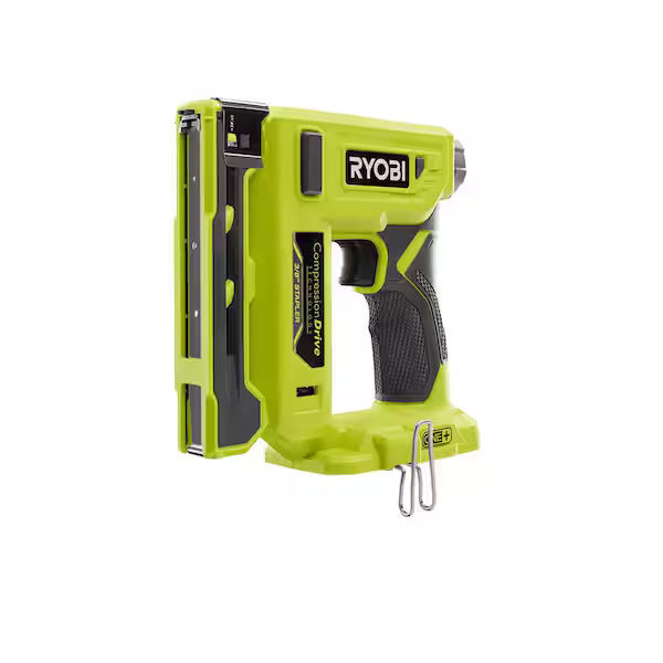 Engrapadora Inalámbrica RYOBI ONE+ P317 3/8 Pulg Corona Color Verde sin Batería