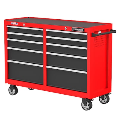 Gabinete CRAFTSMAN CMST98273RB 2000 Series 10 Cajones 52 Pulgadas Rojo y Negro