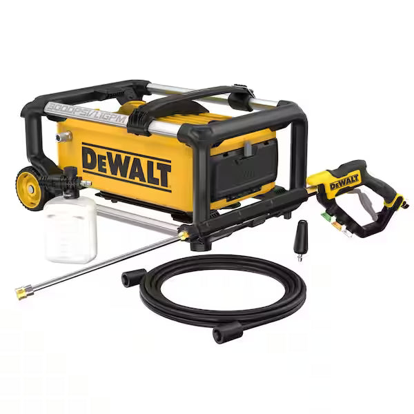 Hidrolavadora Eléctrica DEWALT DWPW3000 3000 PSI 1.1 GPM con Almacenaje Interno Amarillo