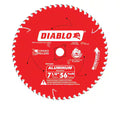 Hoja Sierra DIABLO D0756NR 7-1/4 Pulg 56 Dientes Para Aluminio Grueso Color Rojo