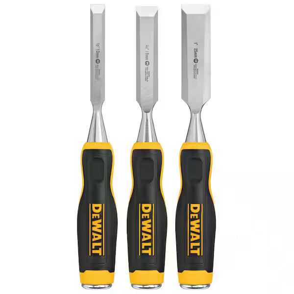 Juego de Formones para Madera DEWALT DWHT16862 3 Piezas con Mangos Ergonómicos