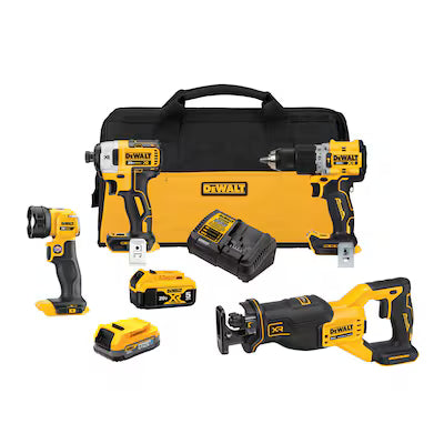 Kit Combinado DEWALT DCK449E1P1 20V XR 4-Herramientas POWERSTACK Kit