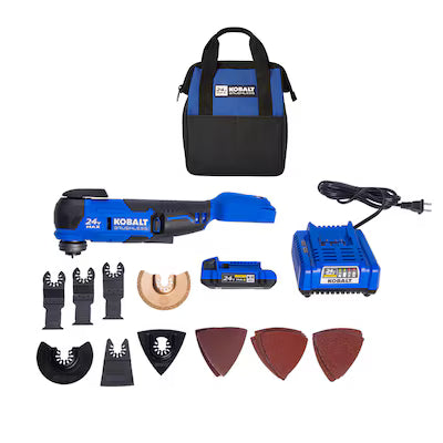 Multiherramienta Oscilante KOBALT KMT2624A-03 Brushless 17-Piezas Kit Completo