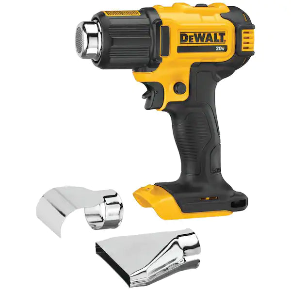 Pistola de Calor Compacta DEWALT 20V MAX DCE530B Inalámbrica Boquillas Hook y Flat Visibles