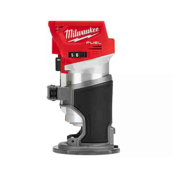 Router Compacto MILWAUKEE M18 FUEL 2723-20 Color Rojo con Base Fija sin Batería