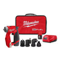 Taladro Instalador MILWAUKEE M12 FUEL 2505-22 4-en-1 Brushless Kit Completo con 4 Cabezales