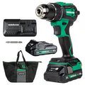 Taladro METABO HPT DS18DEXM 1/2 Pulgada Brushless Kit con 2 Baterías