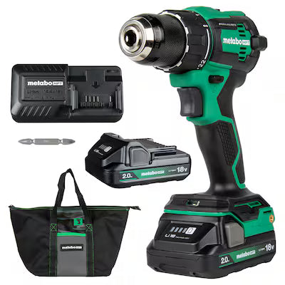 Taladro METABO HPT DS18DEXM 1/2 Pulgada Brushless Kit con 2 Baterías