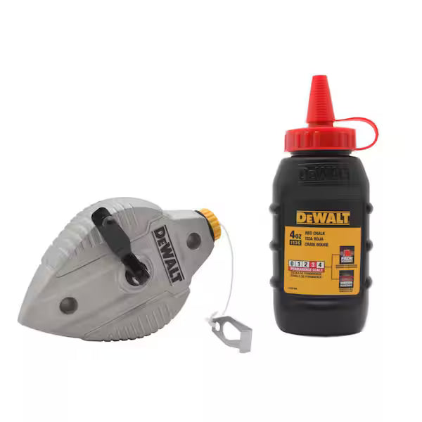 Tiralíneas Fundición DEWALT DWHT47255L 100 Pies con Tiza Roja Carcasa Metálica